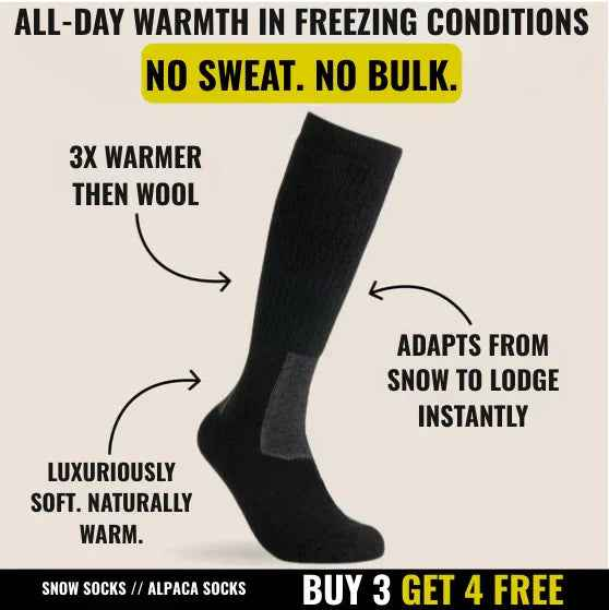 Alpaca Ski Socks - Over The Calf